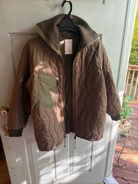 1995 German Men's Olive Quilted Liner Field Coat Utility Pocket Medium